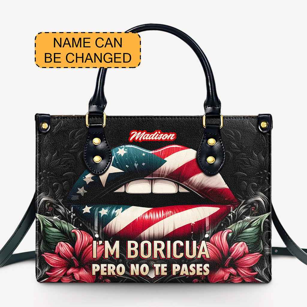 I'm Boricua - Personalized Leather Handbag PUE01 - OpulentPurse