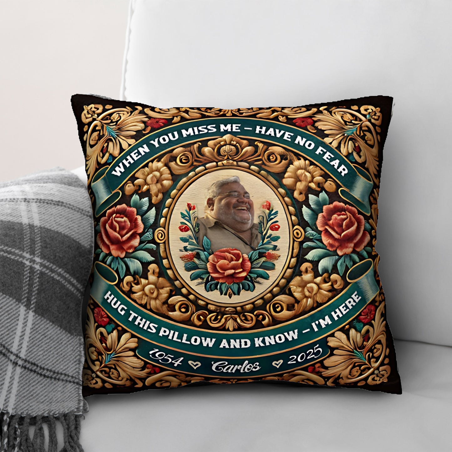 When You Miss Me - Personalized Throw Pillow PL01