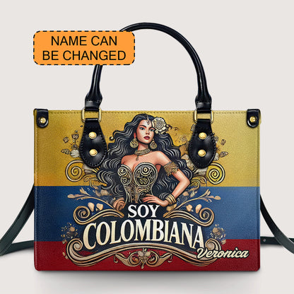 Soy Colombiana - Personalized Leather Handbag - Customize Gift For Her COL02