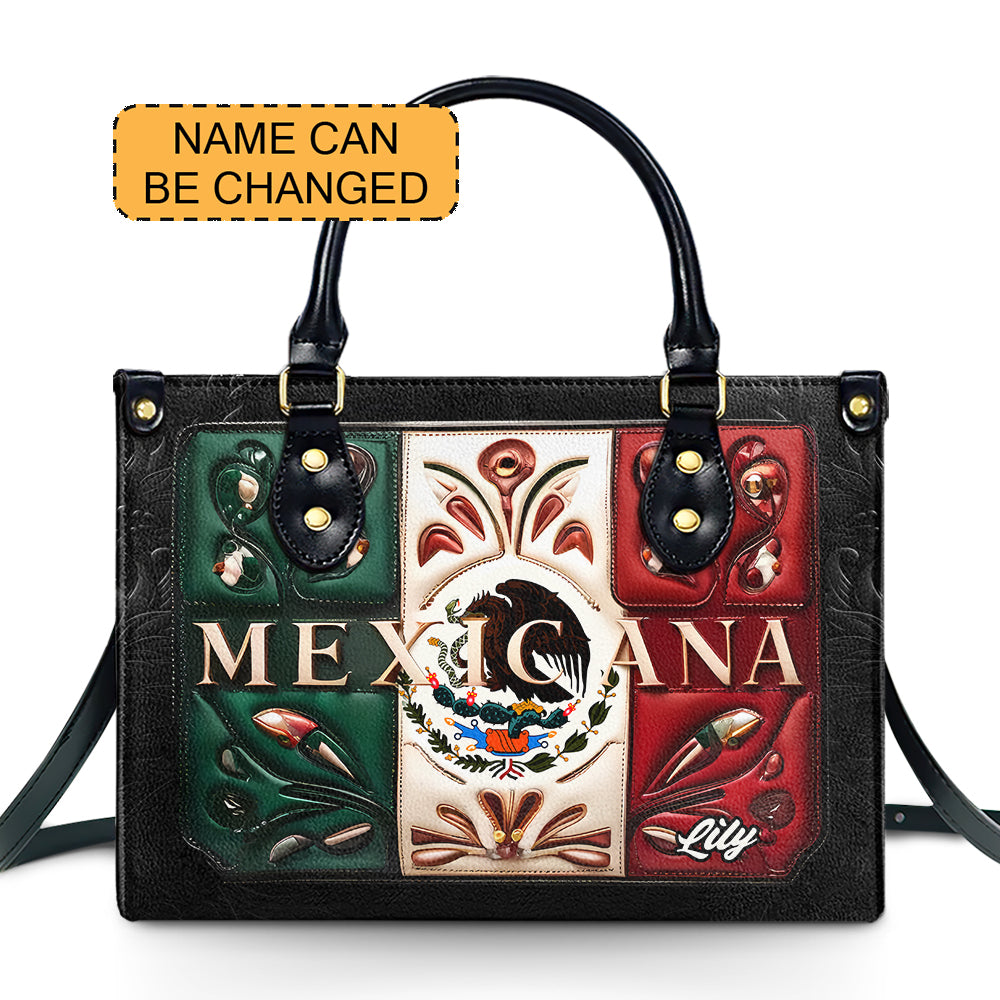 Mexicana- Personalized Leather Handbag - Customize Gift For Her MEX03