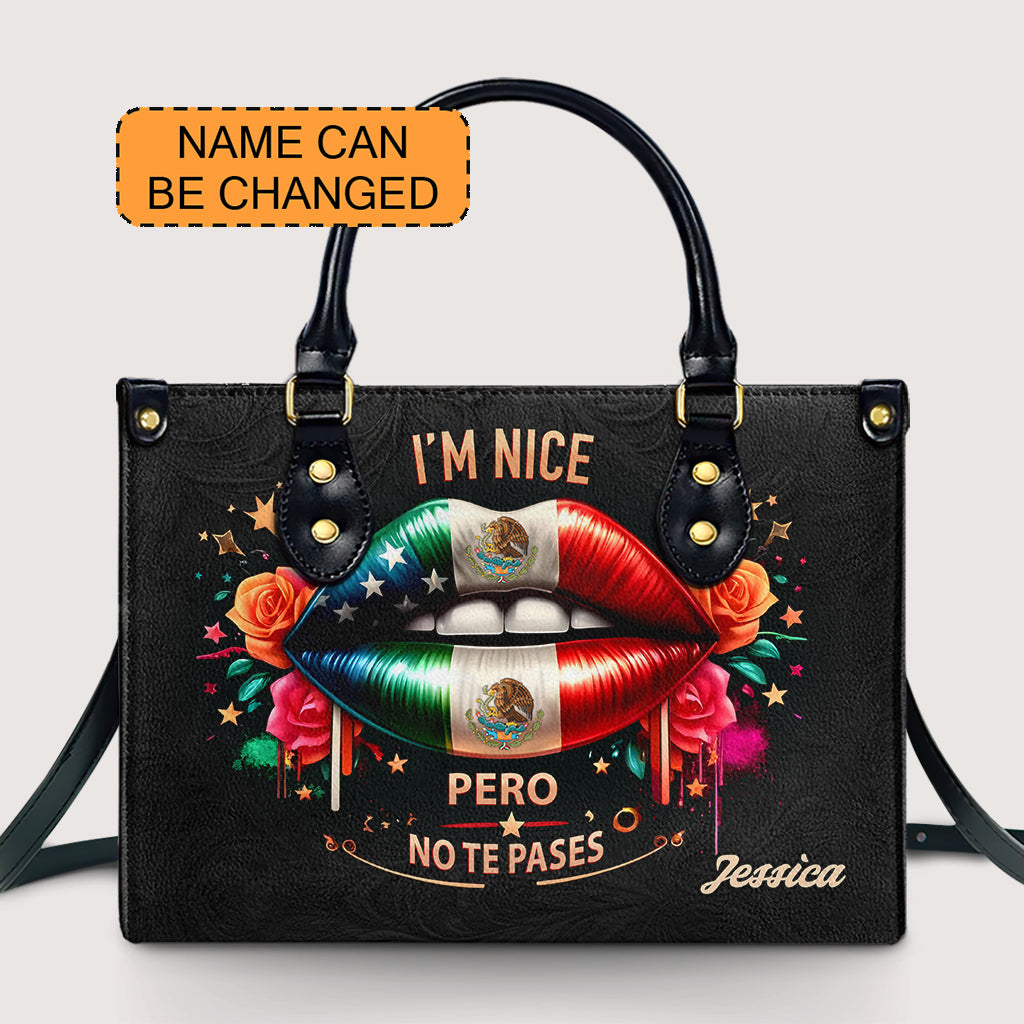 Mexican Lips- Personalized Leather Handbag MEX01