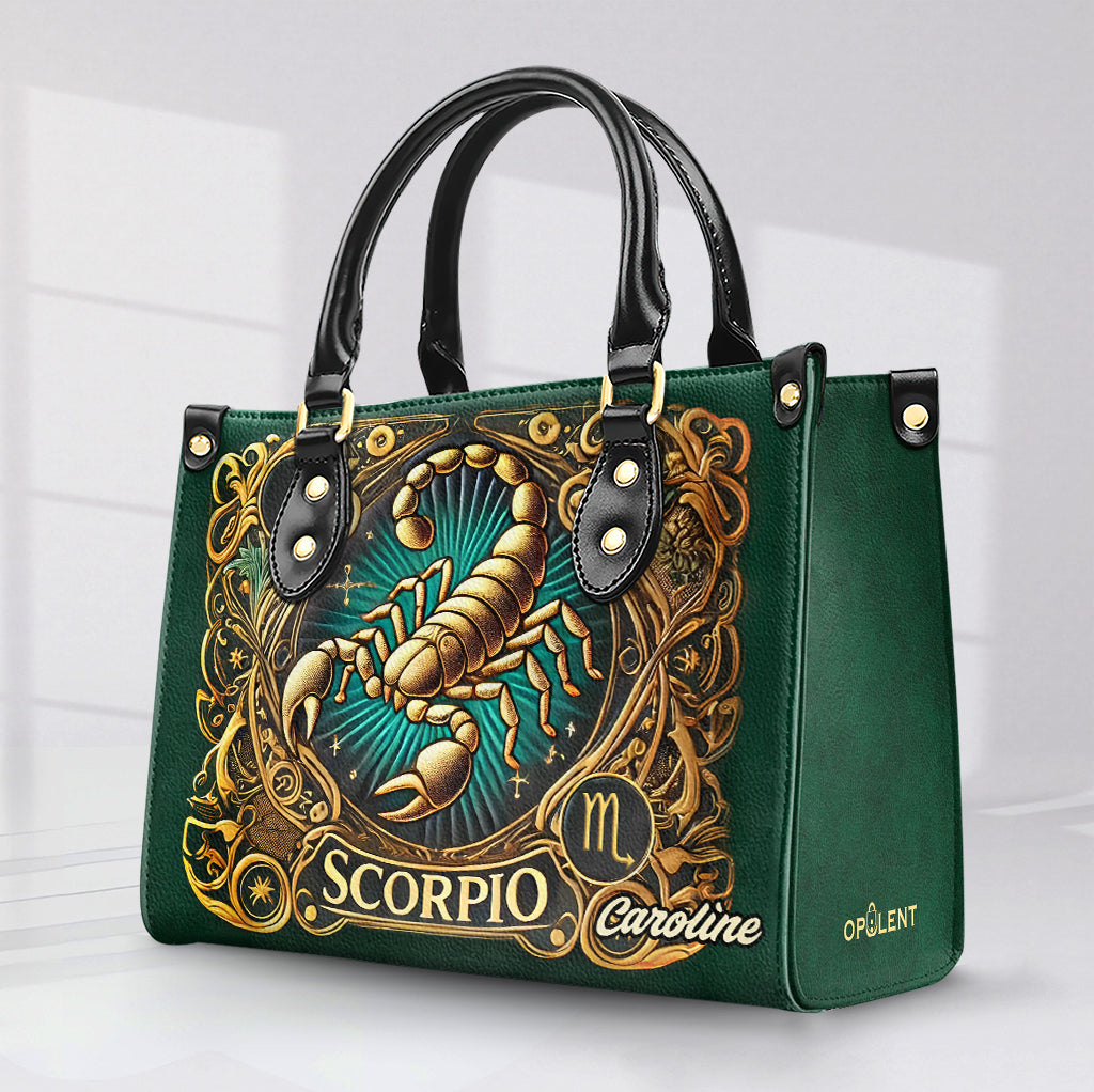 Scorpio Zodiac - Personalized Leather Handbag - Customize Gift For Her ZOD10