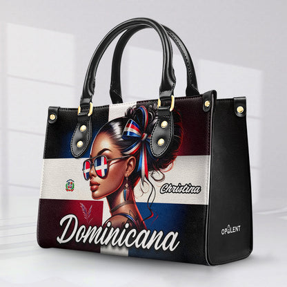 Dominicana - Personalized Leather Handbag - Customize Gift For Her DOM02