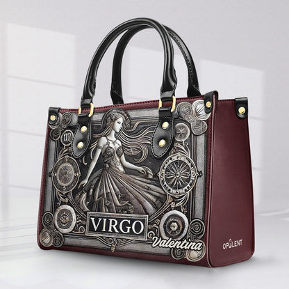 Virgo Zodiac - Personalized Leather Handbag - Customize Gift For Her ZOD12