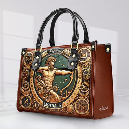 Sagittarius Zodiac - Personalized Leather Handbag - Customize Gift For Her ZOD09