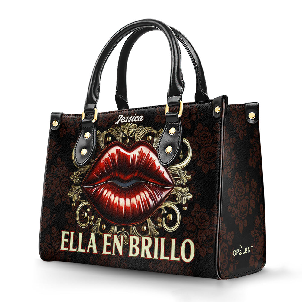 Ella En Brillo - Personalized Leather Handbag - Customize Gift for her LAT10