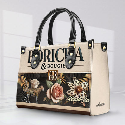 Boricua & Bougie - Personalized Leather Handbag - Customize Gift For Her BOR12