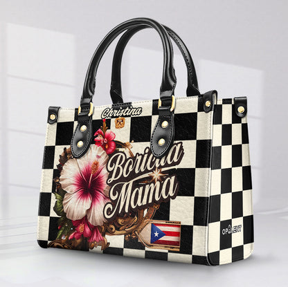 Boricua Mama - Personalized Leather Handbag - Customize Gift For Her BOR04