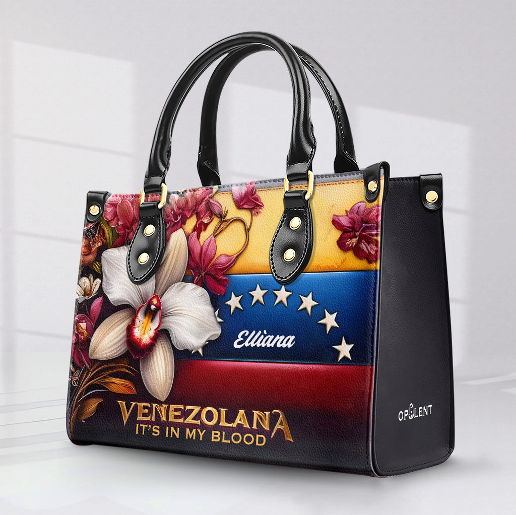 Venezolana- Personalized Leather Handbag - Customize Name VEN01 - OpulentPurse