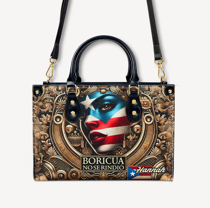 Boricua no se Rindió - Personalized Leather Handbag - Customize Gift For Her BOR10