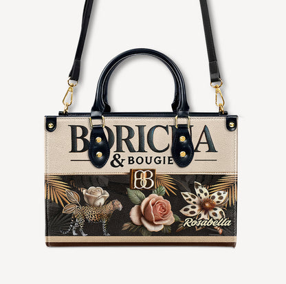 Boricua & Bougie - Personalized Leather Handbag - Customize Gift For Her BOR12