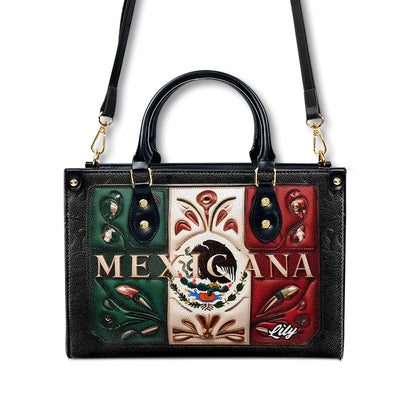 Mexicana- Personalized Leather Handbag - Customize Gift For Her MEX03