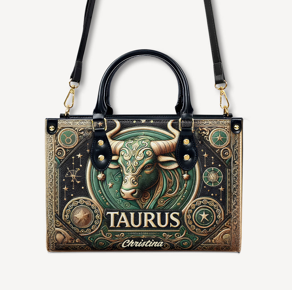 Taurus Zodiac - Personalized Leather Handbag - Customize Gift For Her ZOD11