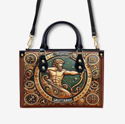 Sagittarius Zodiac - Personalized Leather Handbag - Customize Gift For Her ZOD09