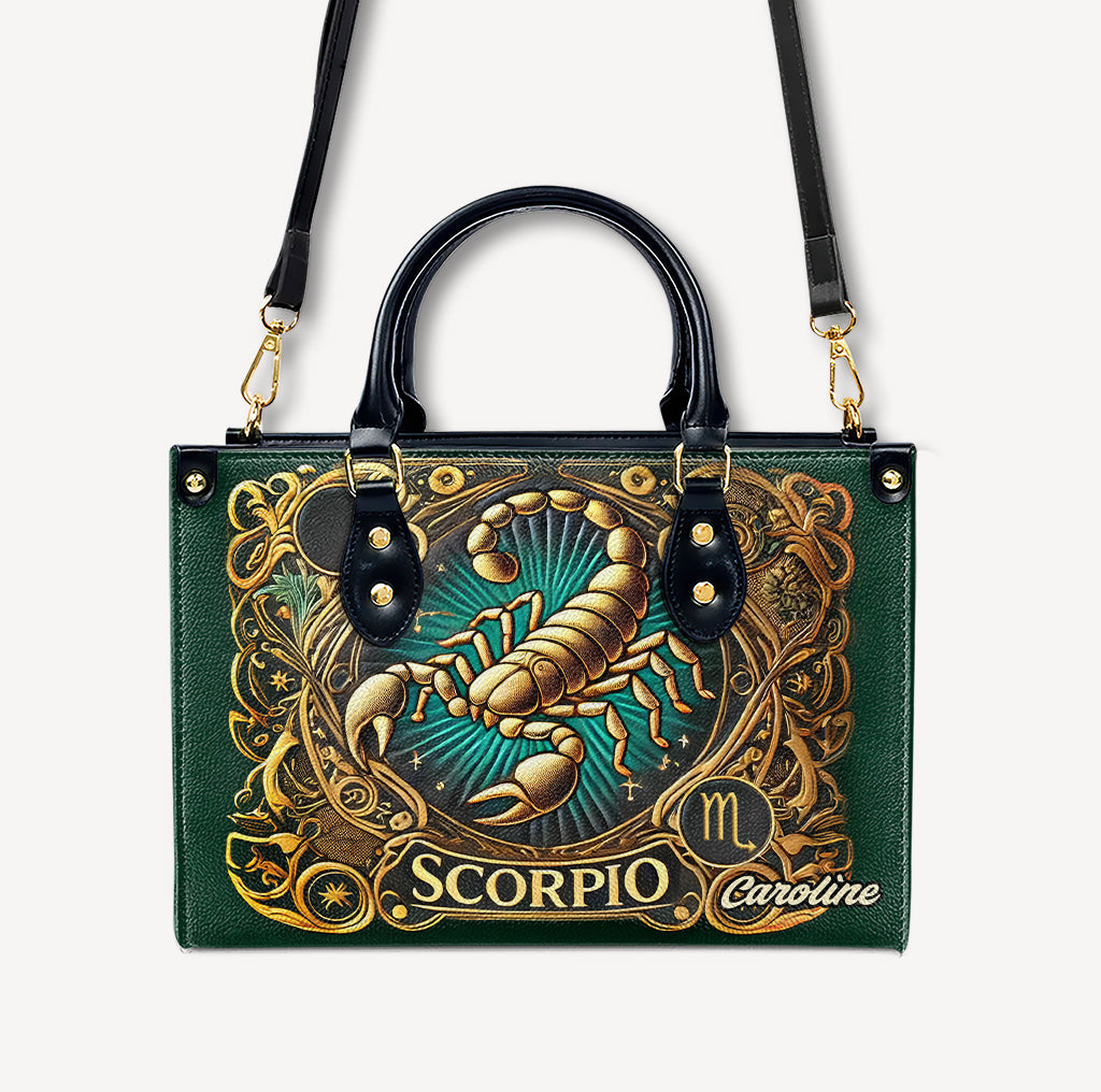 Scorpio Zodiac - Personalized Leather Handbag - Customize Gift For Her ZOD10