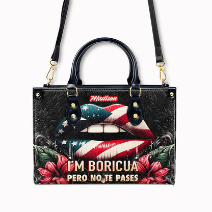 I'm Boricua - Personalized Leather Handbag PUE01 - OpulentPurse