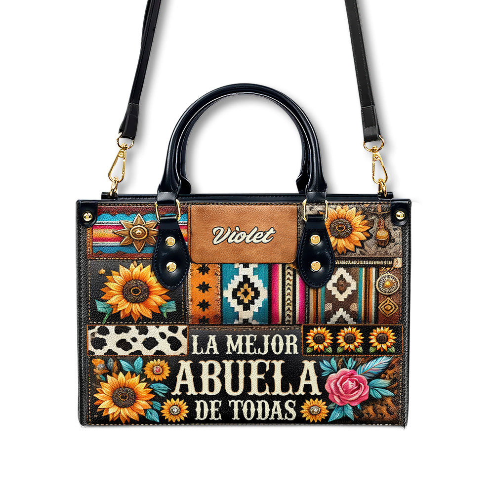 ABUELA - Personalized Leather Handbag - Customize Gift For Her ABU01