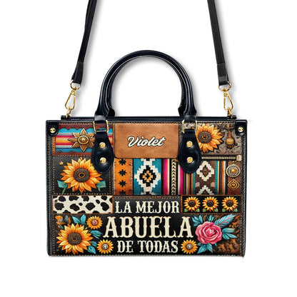 ABUELA - Personalized Leather Handbag - Customize Gift For Her ABU01