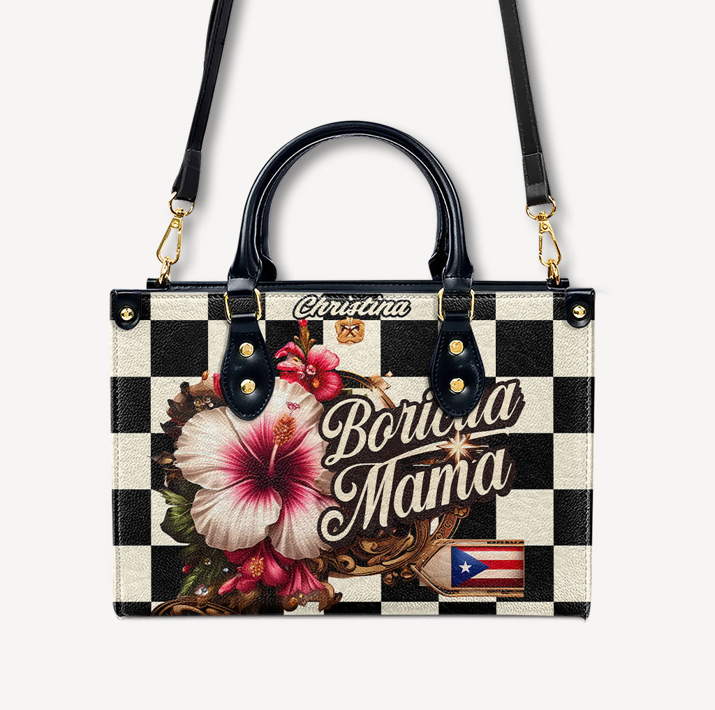 Boricua Mama - Personalized Leather Handbag - Customize Gift For Her BOR04