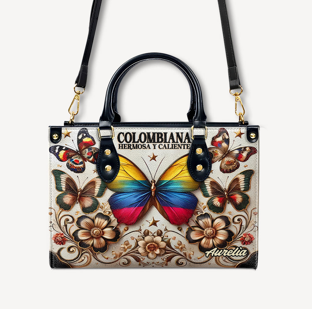 Colombiana hermosa y caliente - Personalized Leather Handbag - Customize Gift For Her COL05