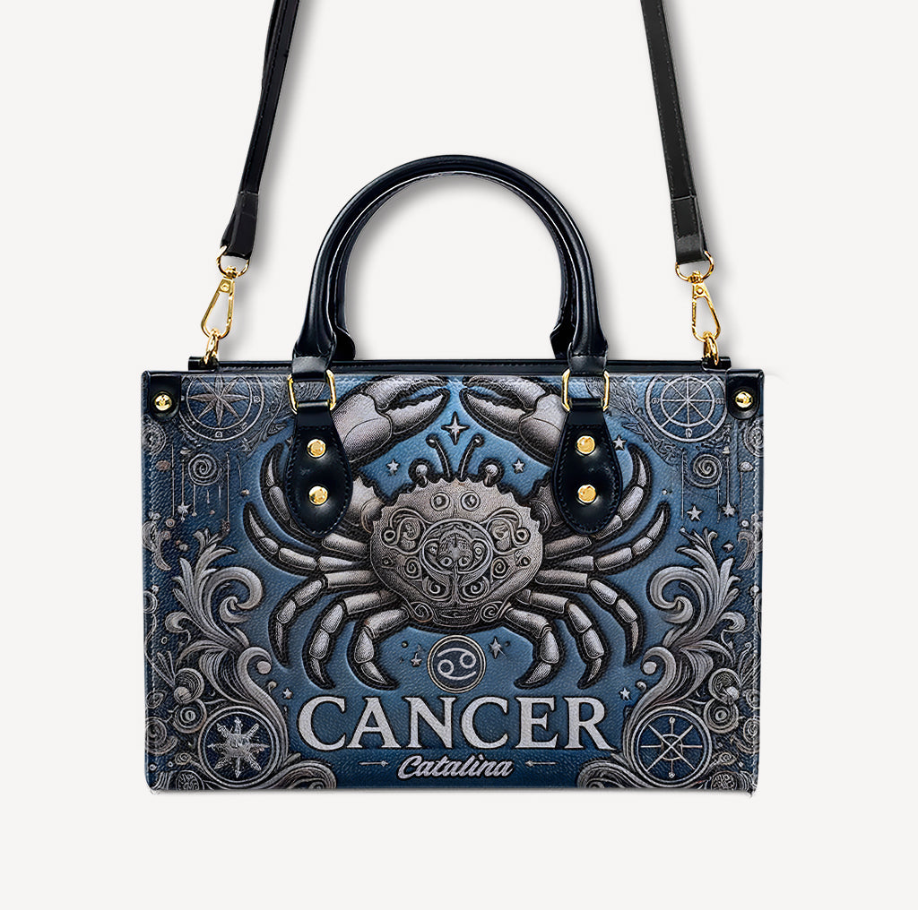 Cancer Zodiac - Personalized Leather Handbag - Customize Gift For Her ZOD03