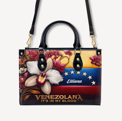 Venezolana- Personalized Leather Handbag - Customize Name VEN01 - OpulentPurse