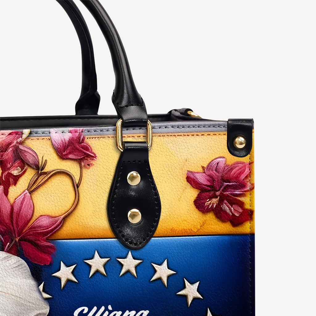 Venezolana- Personalized Leather Handbag - Customize Name VEN01