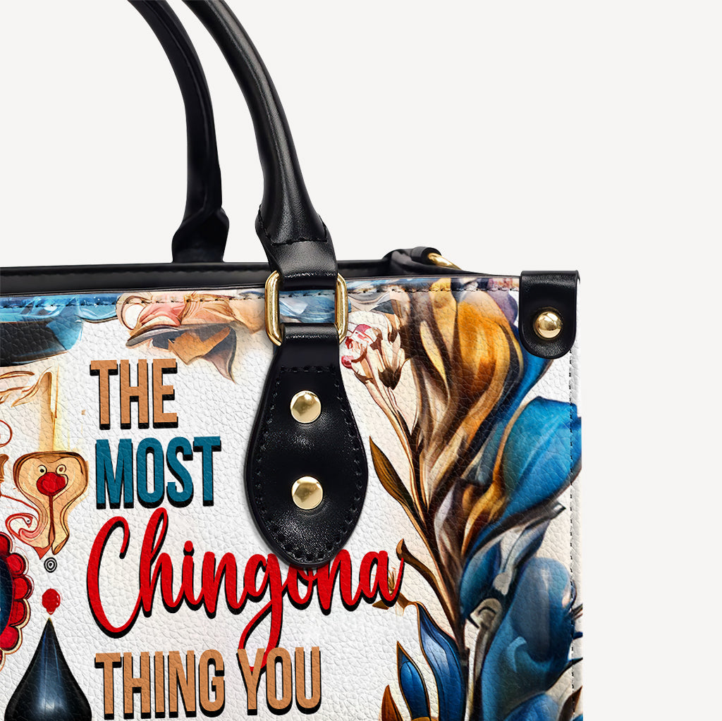 Chingona - Personalized Leather Handbag - Customize Gift For Her LAT06