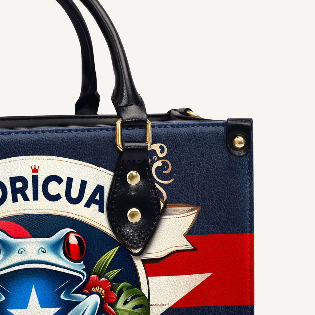 Boricua 100% - Personalized Leather Handbag - Customize Gift For Her BOR09