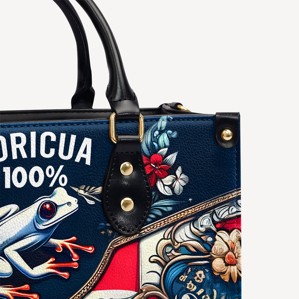 Boricua 100% - Personalized Leather Handbag - Customize Gift For Her BOR08