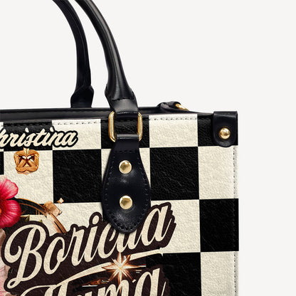 Boricua Mama - Personalized Leather Handbag - Customize Gift For Her BOR04