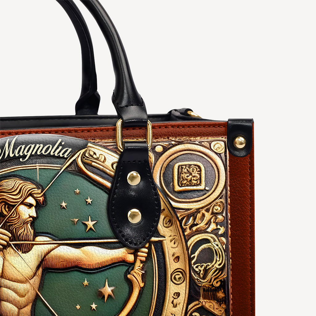 Sagittarius Zodiac - Personalized Leather Handbag - Customize Gift For Her ZOD09