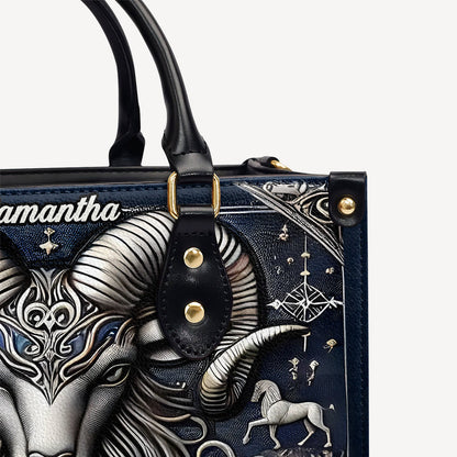 Capricorn Zodiac - Personalized Leather Handbag - Customize Gift For Her ZOD04