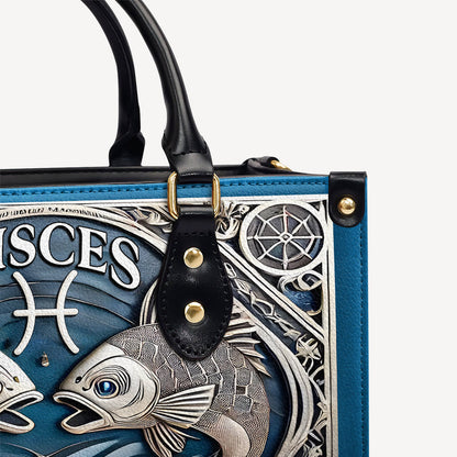 Pisces Zodiac - Personalized Leather Handbag - Customize Gift For Her ZOD08