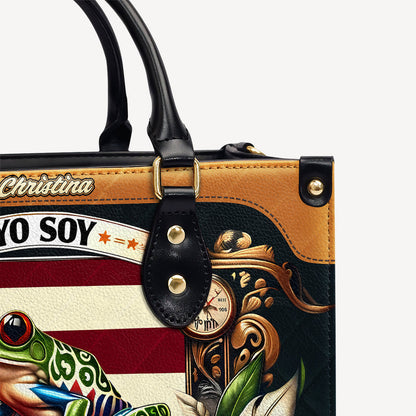 Yo soy Boricua - Personalized Leather Handbag BOR06