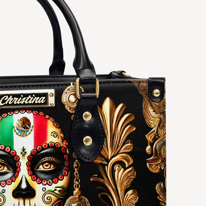 Mexicana de corazón - Personalized Leather Handbag - Customize Gift For Her MEX04