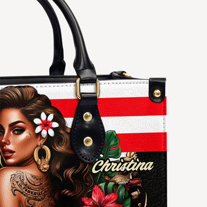 I didn't choose to be Boricua. I just got Lucky - Personalized Leather Handbag - Customize Gift For Her BOR07