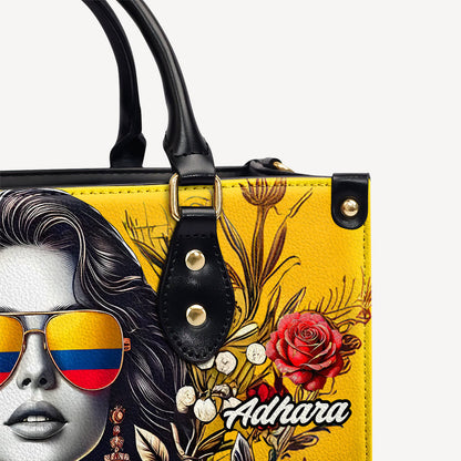 Soy Colombiana pero no te pases - Personalized Leather Handbag - Customize Gift For Her COL06