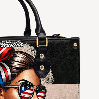 Soy Boricua - Personalized Leather Handbag - Customize Gift For Her BOR05