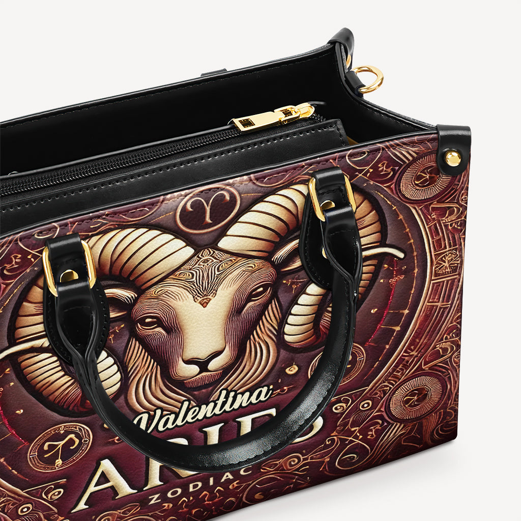 Aries Zodiac - Personalized Leather Handbag - Customize Gift For Her ZOD02