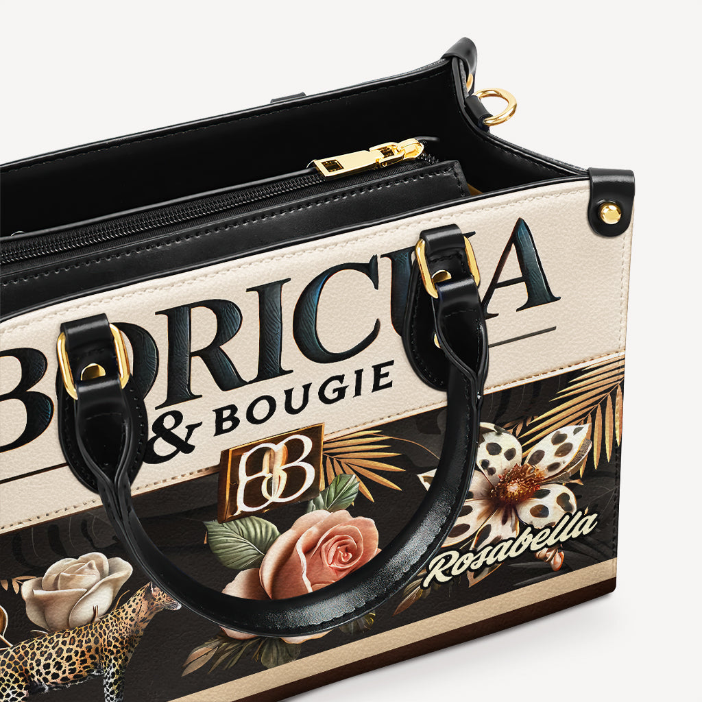 Boricua & Bougie - Personalized Leather Handbag - Customize Gift For Her BOR12