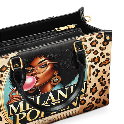 Melanin Popping - Personalized Leather Handbag - Customize Gift For Her BLQ14