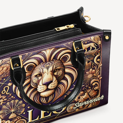 Leo Zodiac - Personalized Leather Handbag - Customize Gift For Her ZOD06