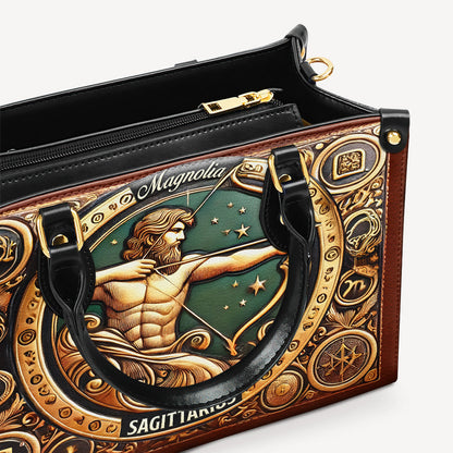 Sagittarius Zodiac - Personalized Leather Handbag - Customize Gift For Her ZOD09