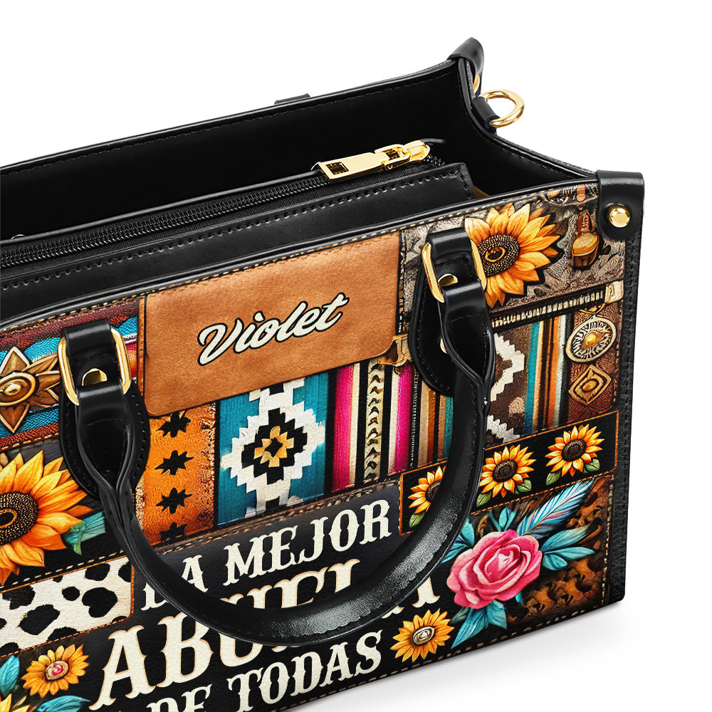 ABUELA - Personalized Leather Handbag - Customize Gift For Her ABU01