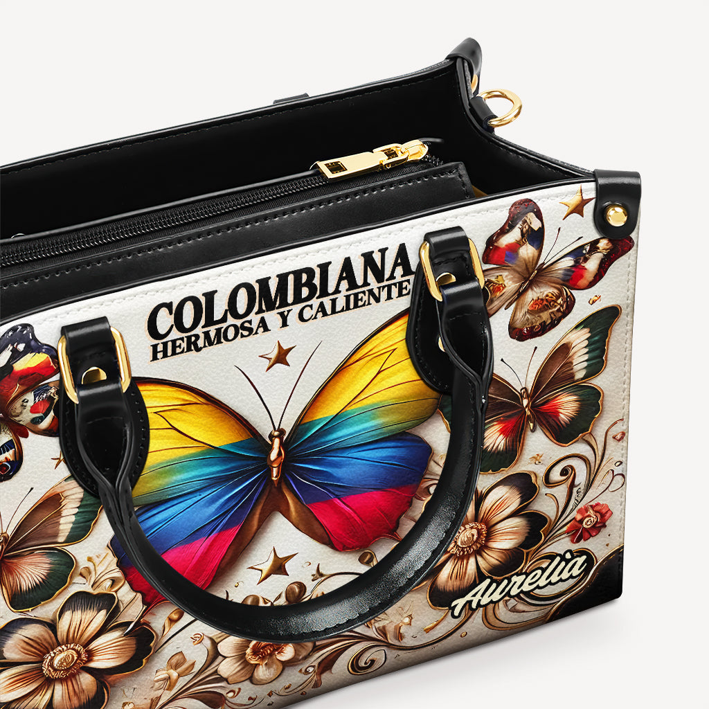 Colombiana hermosa y caliente - Personalized Leather Handbag - Customize Gift For Her COL05