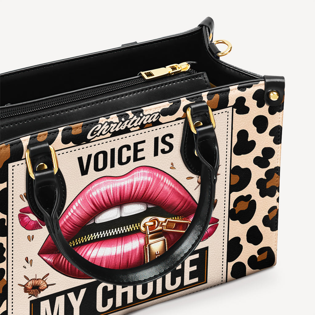 Voice is my choice - Personalized Leather Handbag - Customize Gift For Her LEO03