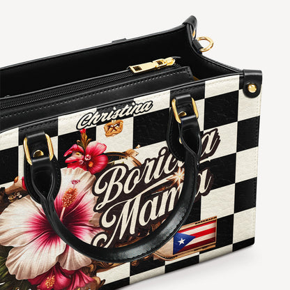 Boricua Mama - Personalized Leather Handbag - Customize Gift For Her BOR04