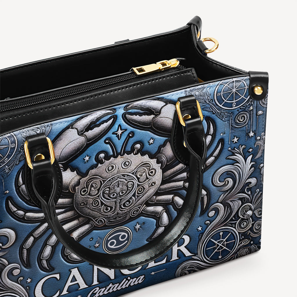 Cancer Zodiac - Personalized Leather Handbag - Customize Gift For Her ZOD03