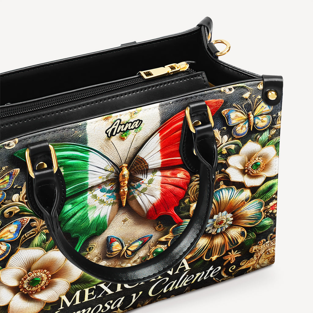 Mexicana hermosa y caliente - Personalized Leather Handbag - Customize Gift For Her MEX05